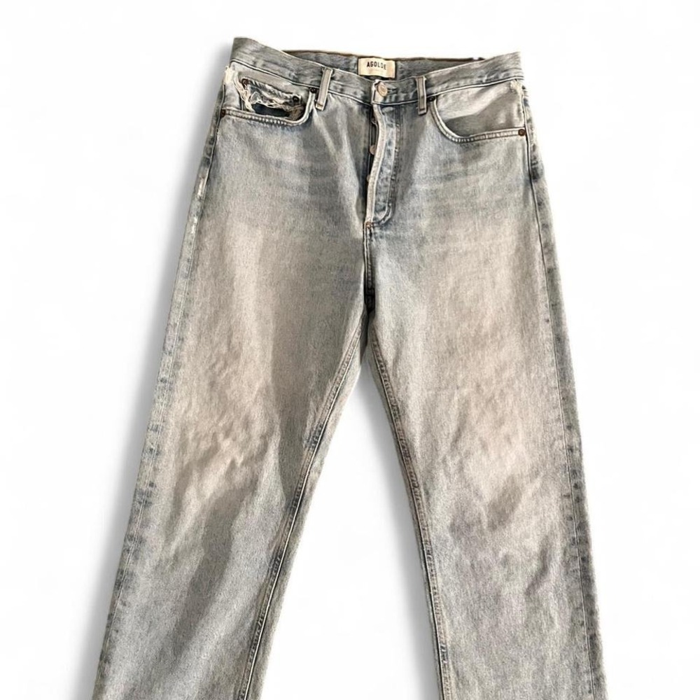 AGOLDE light wash straight leg jeans size 28